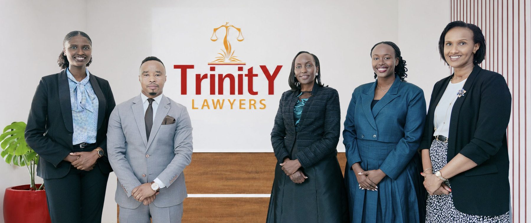 The Trinity Lawyers team at the office in Gacuriro